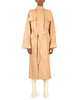 Situationist Faux-Leather Trench Coat - Beige - Thumbnail 1