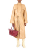 Situationist Faux-Leather Trench Coat - Beige - Thumbnail 3