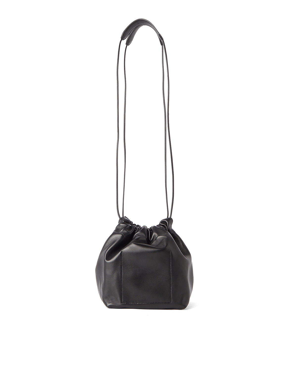 Jil Sander Small Drawstring Shoulder Bag - Black | Garmentory