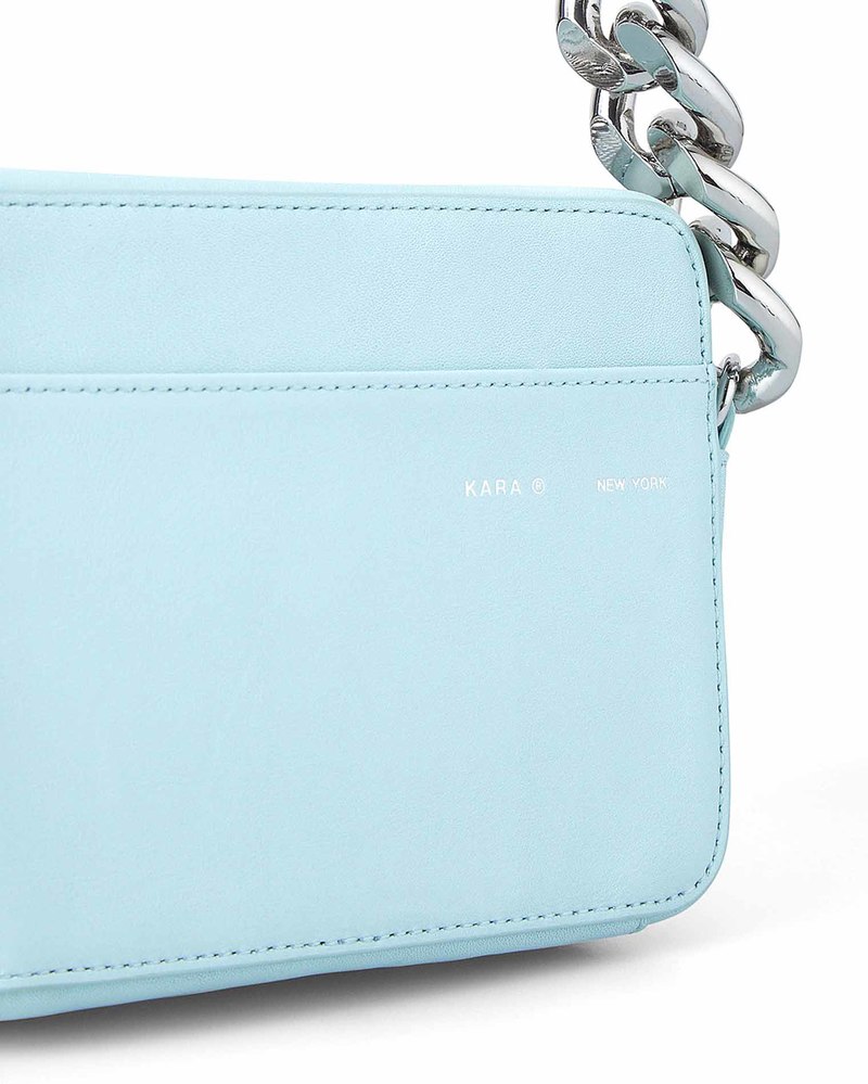KARA Universal Chain Leather Camera Bag - Light Blue