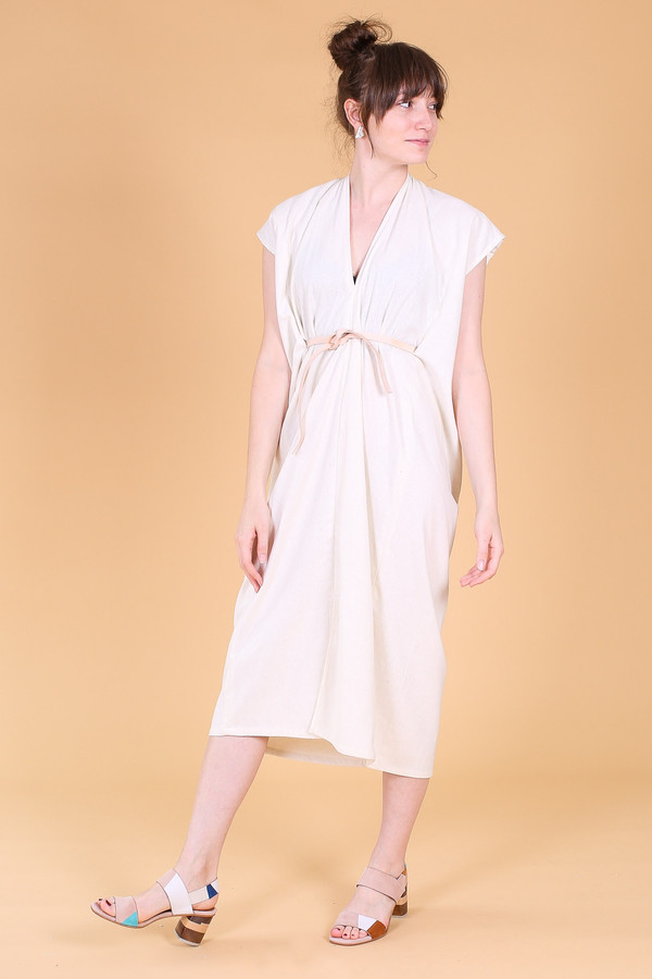 Miranda Bennett Knot dress in natural Miranda Bennett Knot dress in natural