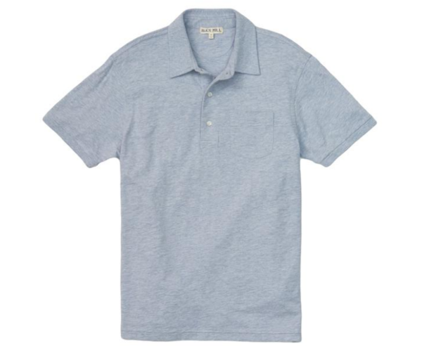 Alex Mill Heather Rugby Polo Heather Sky Alex Mill Heather Rugby Polo Heather Sky