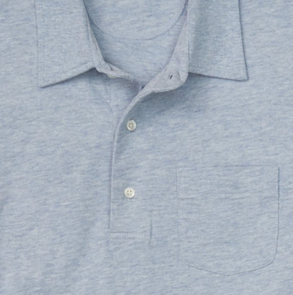 Alex Mill Heather Rugby Polo Heather Sky Alex Mill Heather Rugby Polo Heather Sky