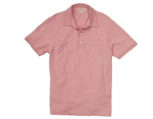 Alex Mill Heather Rugby Polo Red Alex Mill Heather Rugby Polo Red