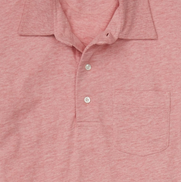 Alex Mill Heather Rugby Polo Red Alex Mill Heather Rugby Polo Red