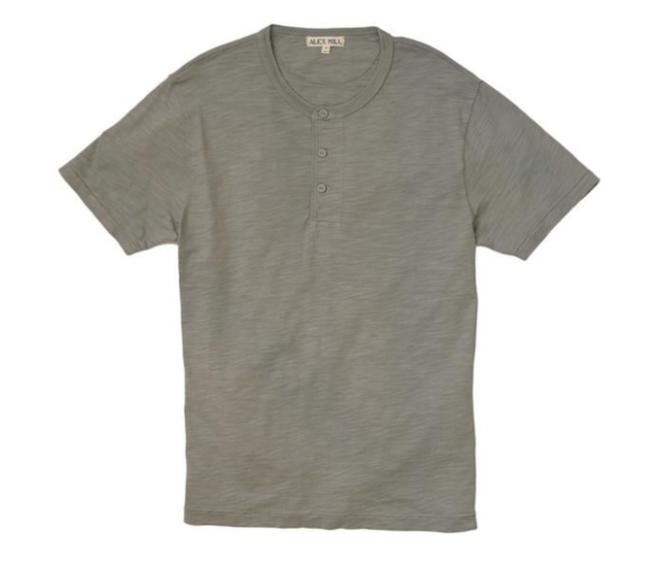 Alex Mill Short Sleeve Henley Slate Grey Alex Mill Short Sleeve Henley Slate Grey