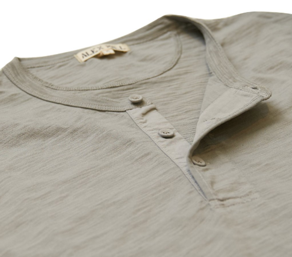 Alex Mill Short Sleeve Henley Slate Grey Alex Mill Short Sleeve Henley Slate Grey