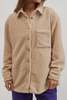 Donni. Sherpa Shirt Jacket - Creme - Thumbnail 2