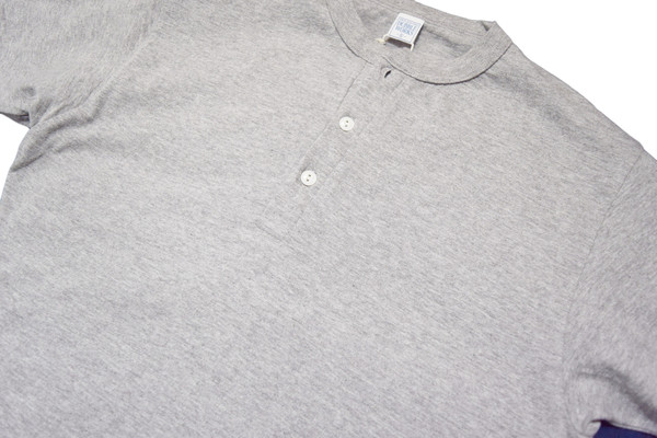 DUBBLEWORKS GREY HENLEY TEE DUBBLEWORKS GREY HENLEY TEE