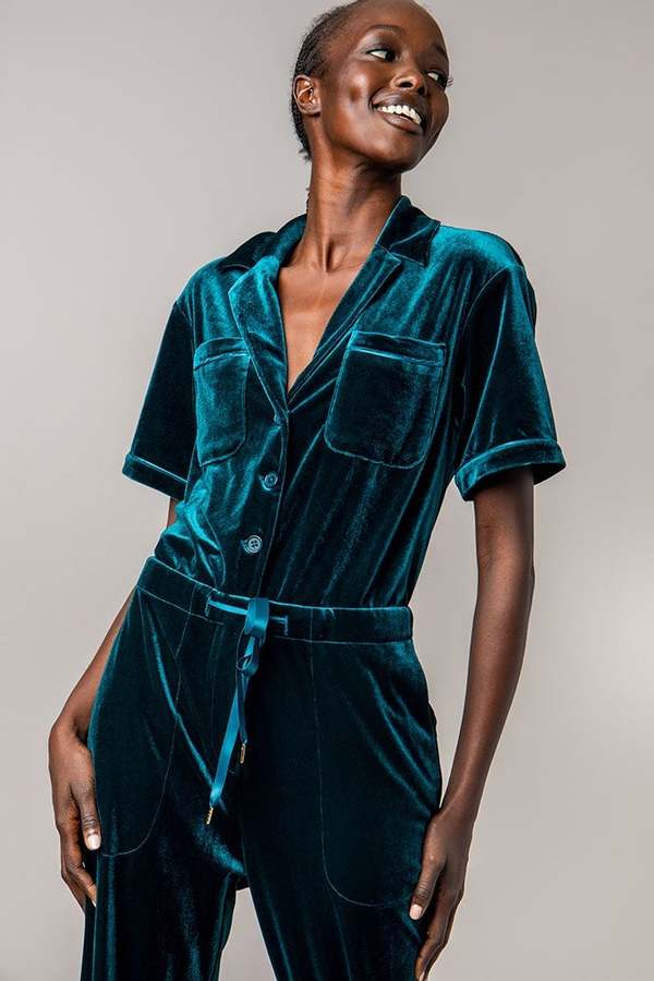 Rachel Antonoff Jewel Jumpsuit - Sapphire | Garmentory