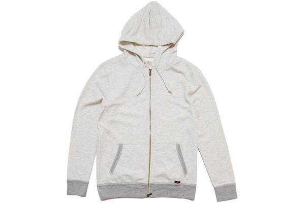 Faherty Brand ATHLETIC GREY ZIP HOOD Faherty Brand ATHLETIC GREY ZIP HOOD