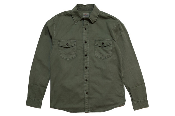 FAHERTY BRAND OLIVE RADAR SHIRT FAHERTY BRAND OLIVE RADAR SHIRT