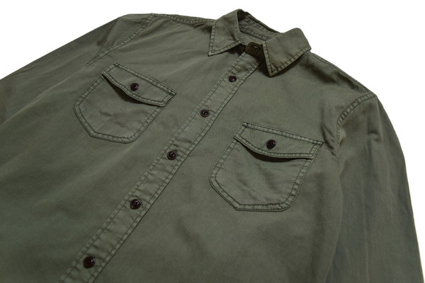 FAHERTY BRAND OLIVE RADAR SHIRT FAHERTY BRAND OLIVE RADAR SHIRT