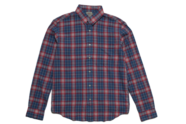 FAHERTY BRAND RED BLUE PLAID VENTURA SHIRT FAHERTY BRAND RED BLUE PLAID VENTURA SHIRT
