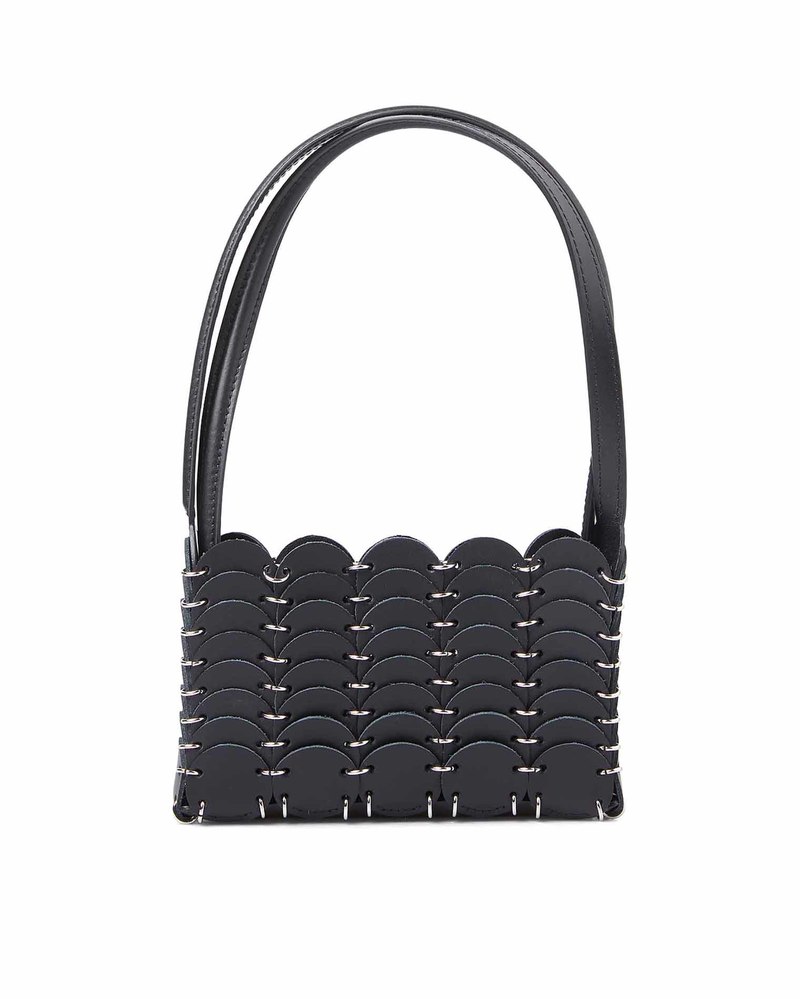 Paco Rabanne Leather 1969 Nano Shoulder Bag - Black | Garmentory