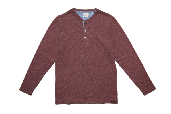 Faherty Brand HEATHER HENLEY BURGUNDY Faherty Brand HEATHER HENLEY BURGUNDY