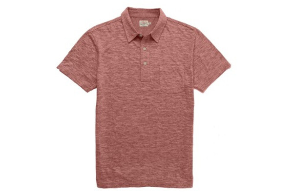 Faherty Brand Heather Polo Faded Red Faherty Brand Heather Polo Faded Red