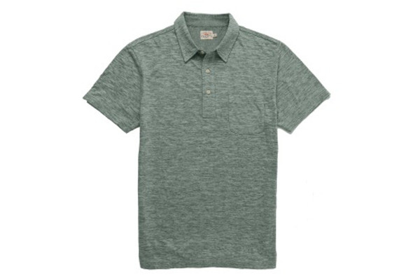 Faherty Brand Heather Polo Green Faherty Brand Heather Polo Green