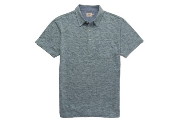 Faherty Brand Heather Polo Sky Blue Faherty Brand Heather Polo Sky Blue