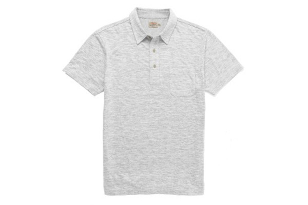 Faherty Brand Heather Polo White Faherty Brand Heather Polo White