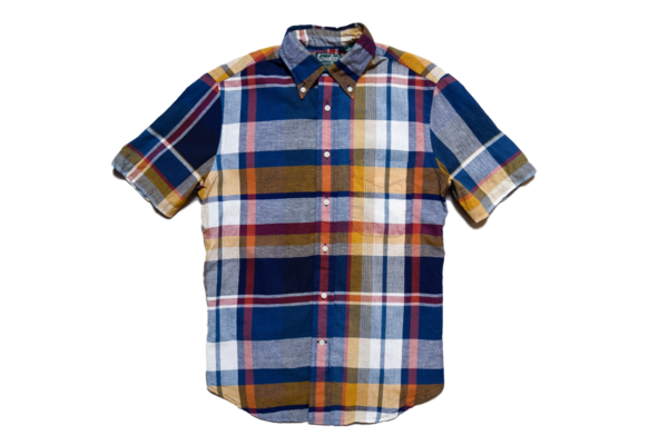 Gitman Vintage Navy Orange Madras Check Gitman Vintage Navy Orange Madras Check