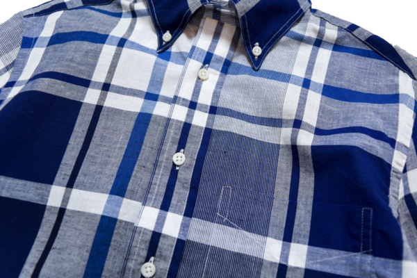 Gitman Vintage Navy White Big Madras Check Gitman Vintage Navy White Big Madras Check