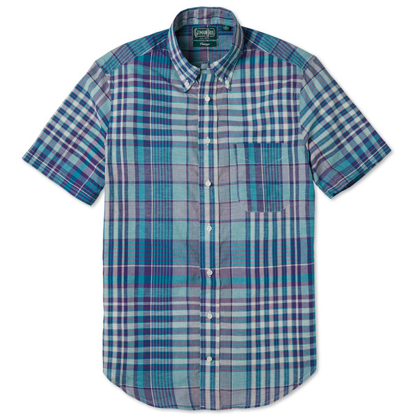 Gitman Vintage Teal Madras Check Shirt Gitman Vintage Teal Madras Check Shirt