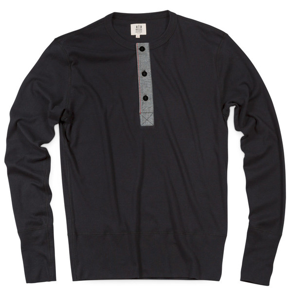 Hemen Biarritz Harri Henley - Selvedge Black Hemen Biarritz Harri Henley - Selvedge Black