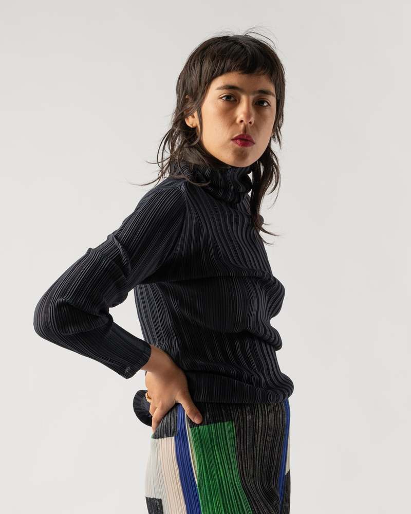 Pleats Please Issey Miyake Rib Pleats October Shirt sweater - Dark 