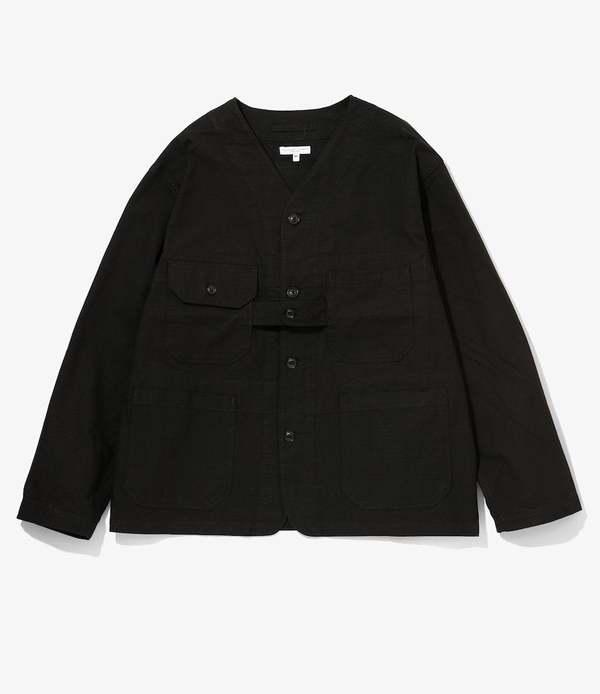 Engineered Garments Cardigan Jacket - Black Cotton Ripstop