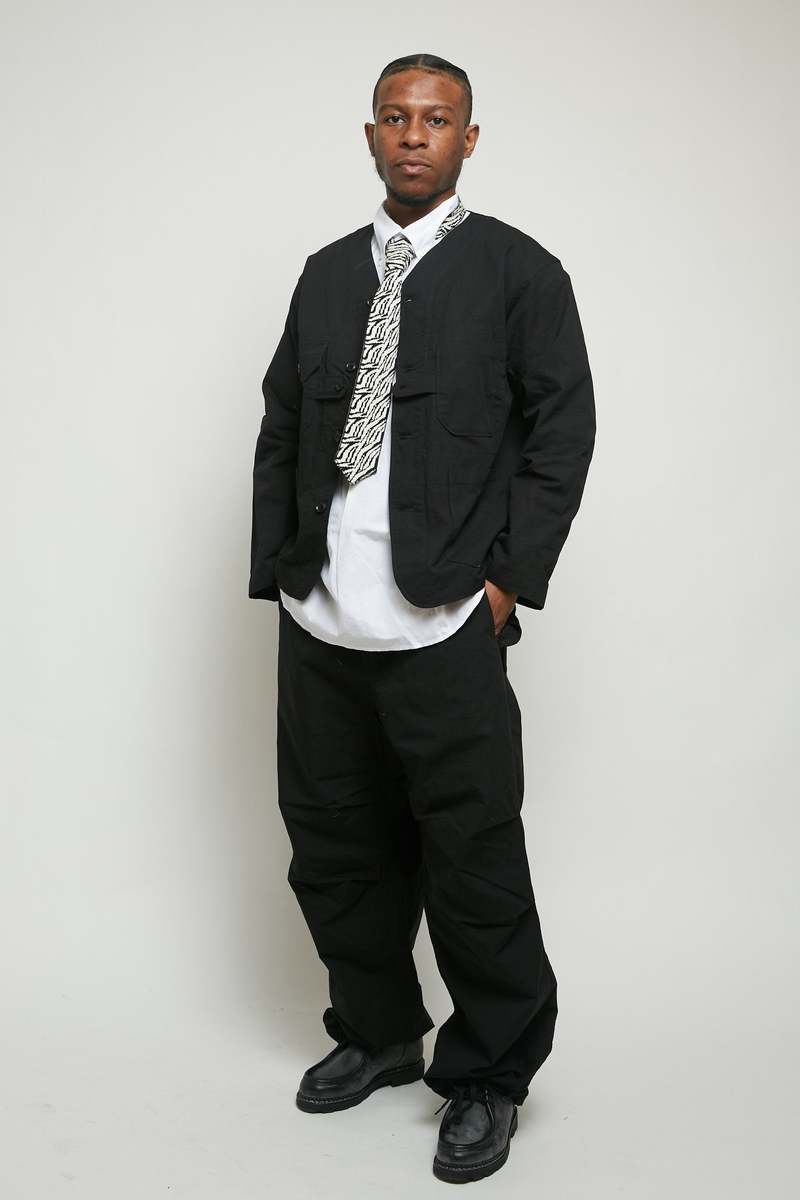 Engineered Garments Cardigan Jacket - Black Cotton Ripstop