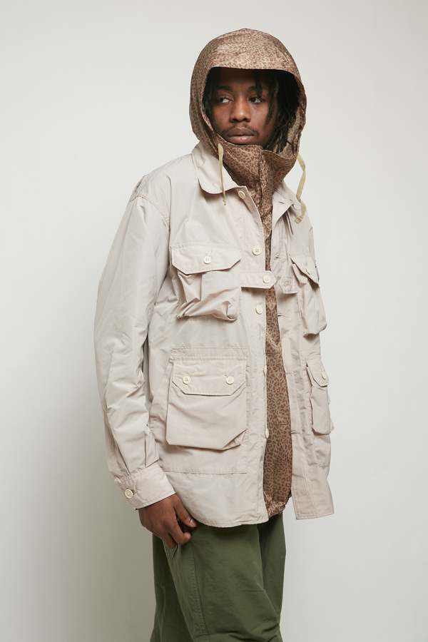 Engineered Garments Explorer Shirt Jacket - Khaki Memory Polyester