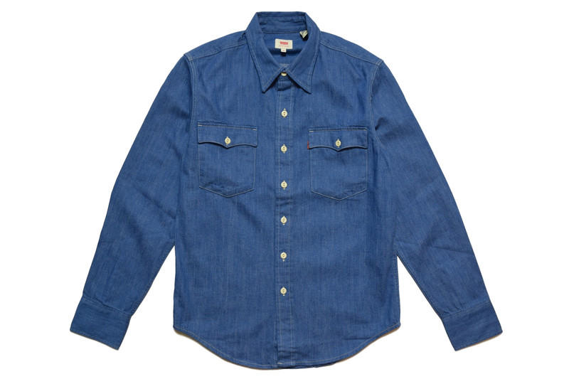 Levis Red Tab LEVIS BLUE DENIM ORANGE TAB SHIRT Garmentory