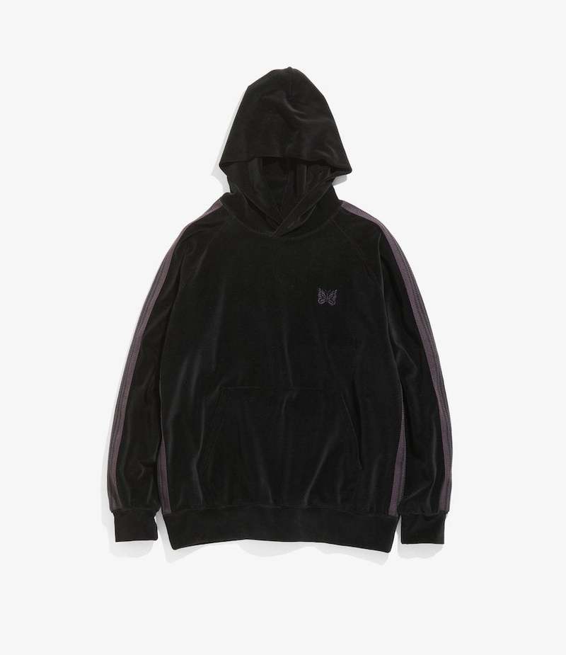 Needles Track Hoody CPE Velour - Black | Garmentory