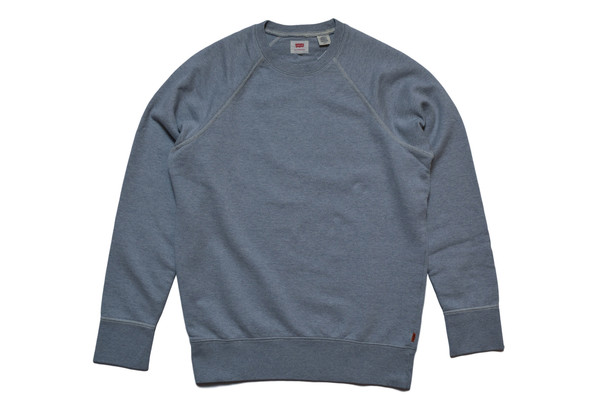 Levis Red Tab LEVIS RECYCLED DENIM CREW SWEATSHIRT ORANGE TAB Levis Red Tab LEVIS RECYCLED DENIM CREW SWEATSHIRT ORANGE TAB
