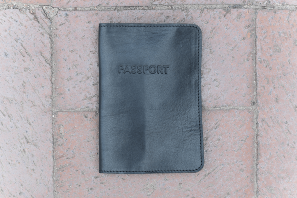 Milworks Black Leather Passport Cover Milworks Black Leather Passport Cover