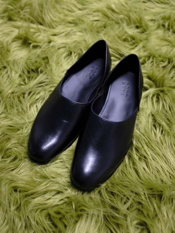 BODE Calf Leather House Shoe - Black | Garmentory