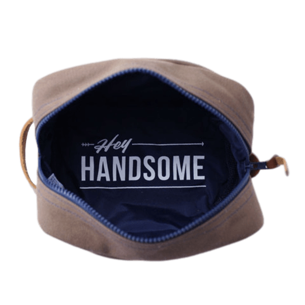 Owen & Fred Hey Handsome Shaving Kit Bag Brown Owen & Fred Hey Handsome Shaving Kit Bag Brown