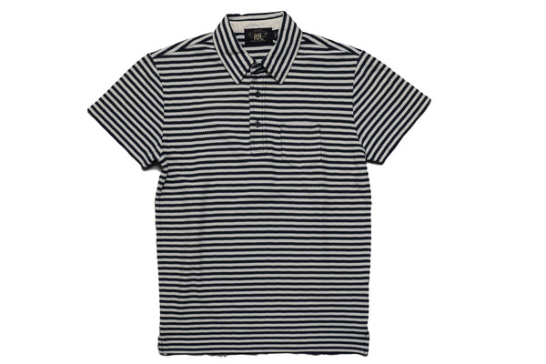 RRL Crepe Stripe Polo RRL Crepe Stripe Polo
