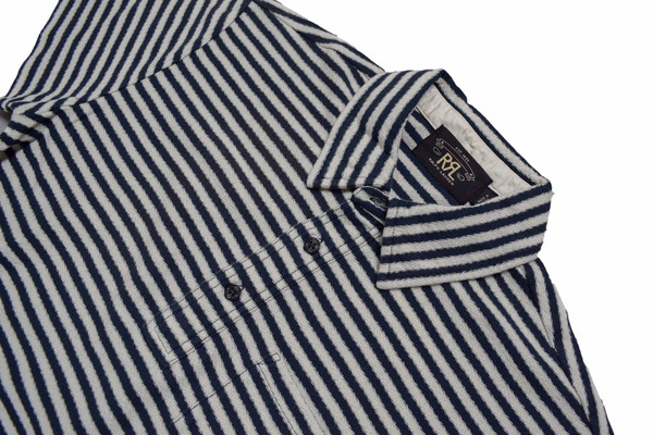 RRL Crepe Stripe Polo RRL Crepe Stripe Polo