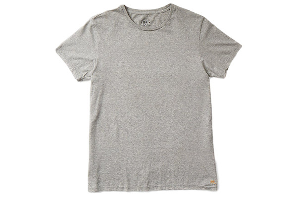 RRL FAIRFIELD HEATHER CREWNECK T-SHIRT RRL FAIRFIELD HEATHER CREWNECK T-SHIRT