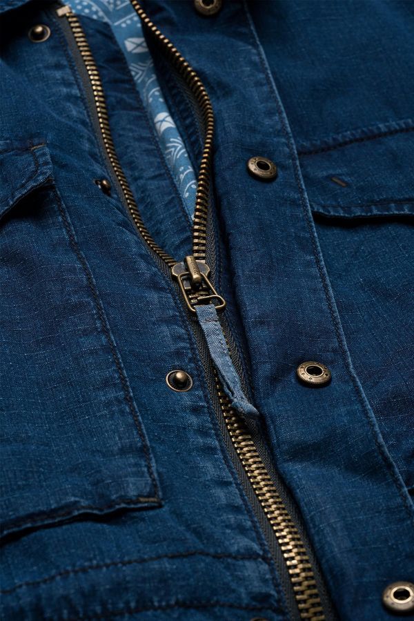 Faherty Brand Military Jacket Indigo Faherty Brand Military Jacket Indigo