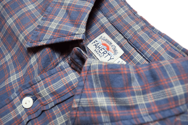 Faherty Brand Ventura Shirt Dusty Blue/Orange Faherty Brand Ventura Shirt Dusty Blue/Orange