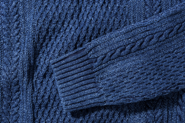 Saturdays NYC Miguel Cable Knit Sweater Indigo Saturdays NYC Miguel Cable Knit Sweater Indigo