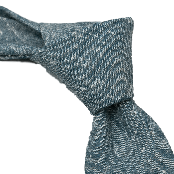 The Hillside Pointed Tie Extra Neppy Indigo The Hillside Pointed Tie Extra Neppy Indigo