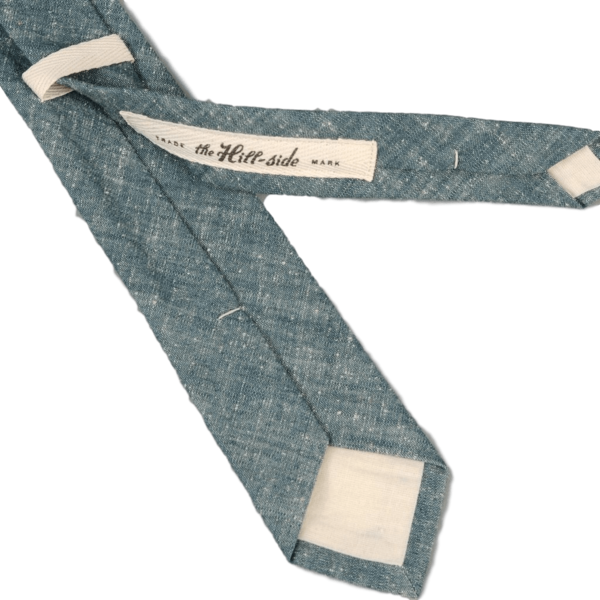 The Hillside Pointed Tie Extra Neppy Indigo The Hillside Pointed Tie Extra Neppy Indigo