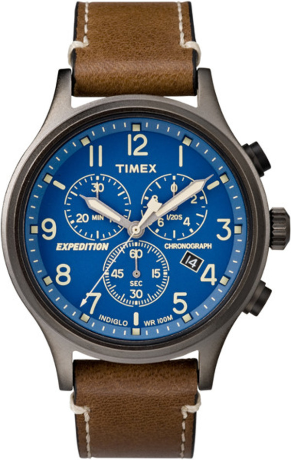 Timex Expedition Scout Brown Strap Blue Dial Timex Expedition Scout Brown Strap Blue Dial