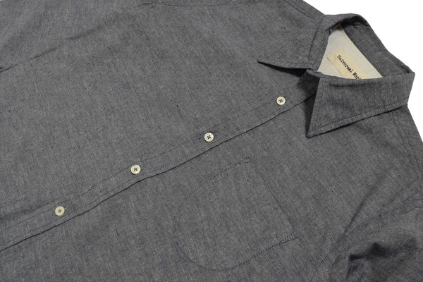 Universal Works Nep Chambray Point Collar Shirt Universal Works Nep Chambray Point Collar Shirt