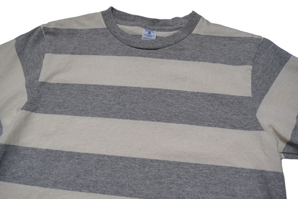 Velva Sheen Oat Heather Grey Stripe Tee Velva Sheen Oat Heather Grey Stripe Tee