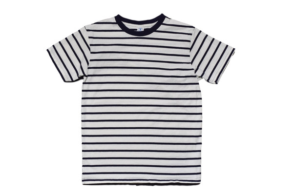 Velva Sheen White Navy Stripe Tee Velva Sheen White Navy Stripe Tee